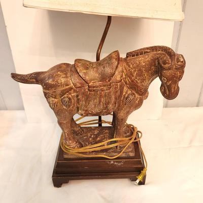 Lot #50  Decorator Lamp with Asian Theme