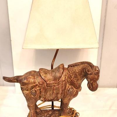 Lot #50  Decorator Lamp with Asian Theme