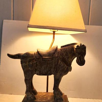 Lot #50  Decorator Lamp with Asian Theme