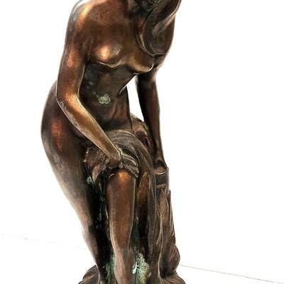 Lot #51  Modern HEAVY Metal Sculpture - "Venus in the Bath"