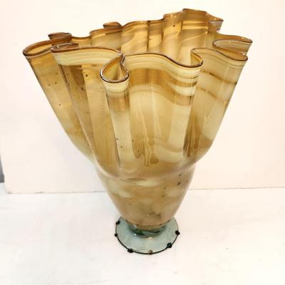 Lot #54  Large Art Glass "Handkerchief" Vase