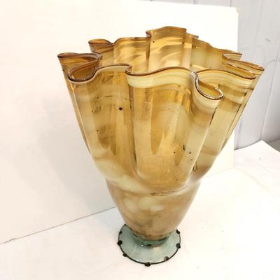 Lot #54  Large Art Glass "Handkerchief" Vase