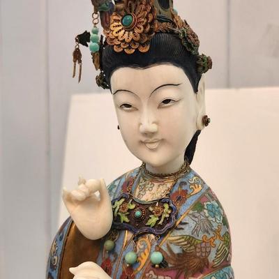 Lot #56  Vintage Chinese Cloisonne Enamel Figure