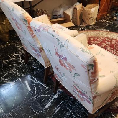 Lot #58  Matched Pair of Upholstered Armchairs - Expressions Furniture