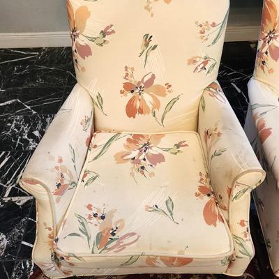 Lot #58  Matched Pair of Upholstered Armchairs - Expressions Furniture