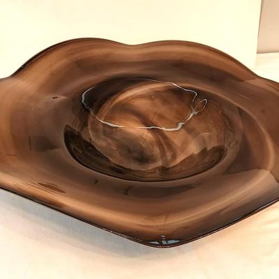 Lot #59  Large Hand Blown Center Bowl