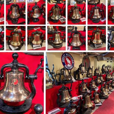 Antique American Railroad Collection - 128 Bells - Roosevelt Chandelier and More
