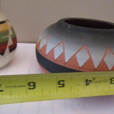 Native American Design Pottery- Signed by Artist