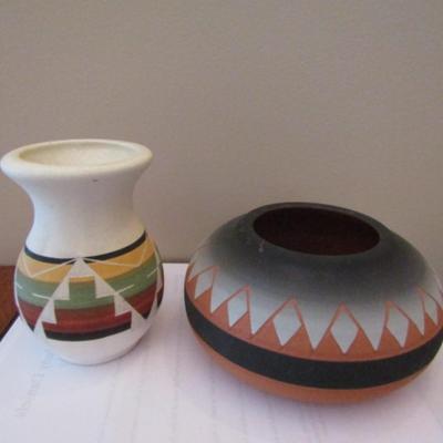 Native American Design Pottery- Signed by Artist