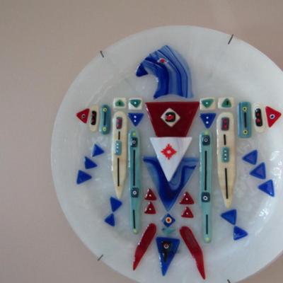 Handmade Art Glass Plate- Unsigned- Approx 15
