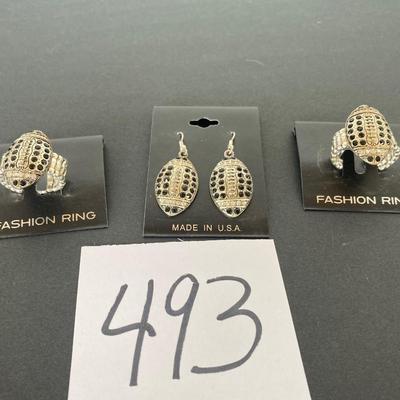 Football Rings and Earrings