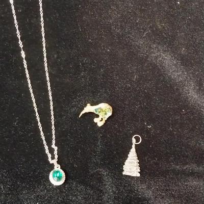 SARAH COVENTRY NECKLACE, LAPEL PIN AND TREE PENDANT
