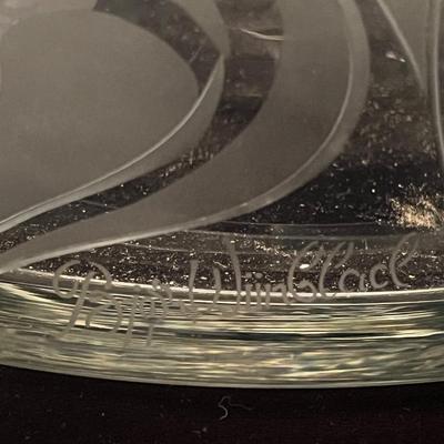 Bjorn Wiinblad Signed Etched Glass Bowl (LR-MG)