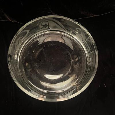 Bjorn Wiinblad Signed Etched Glass Bowl (LR-MG)