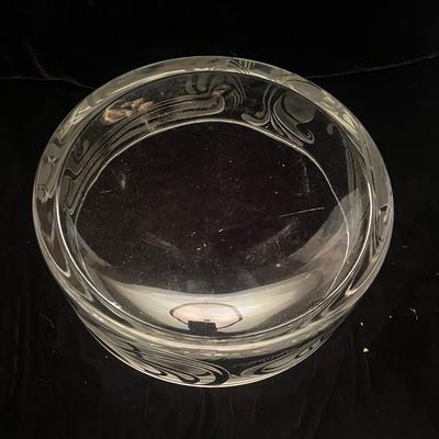 Bjorn Wiinblad Signed Etched Glass Bowl (LR-MG)