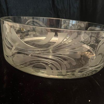 Bjorn Wiinblad Signed Etched Glass Bowl (LR-MG)