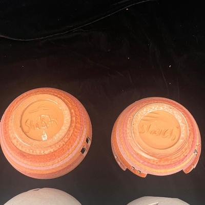 Signed Pottery: Southwest Candleholders, Raku, & More (LR-MG)