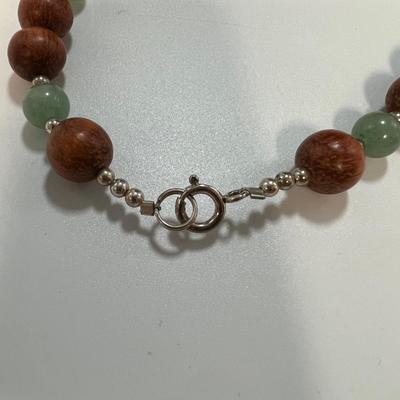 Beaded 925 Necklace with Turtle Pendant & 925 Turtle Brooch (B4-RG)