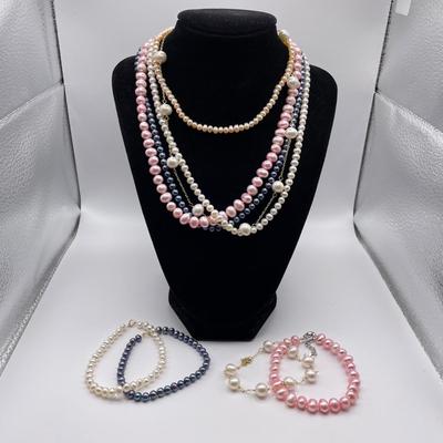 Six Pearl Sets w/ 14K (B3-SS)