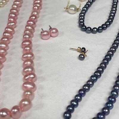 Six Pearl Sets w/ 14K (B3-SS)