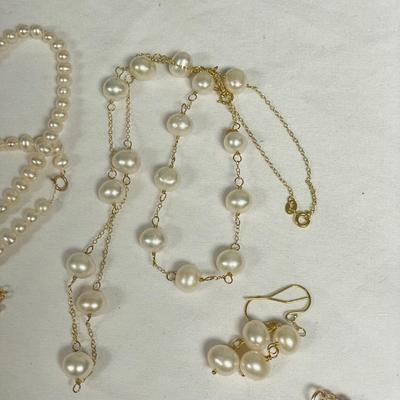 Six Pearl Sets w/ 14K (B3-SS)