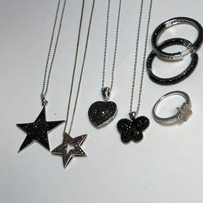 Black Beaded/925 Necklaces, Bracelets & More (B4-RG)