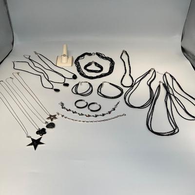 Black Beaded/925 Necklaces, Bracelets & More (B4-RG)