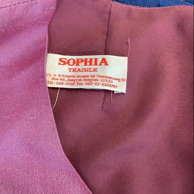 Lot 580 Sofia Thai Silk Top, Metallic Pink with Back Zip