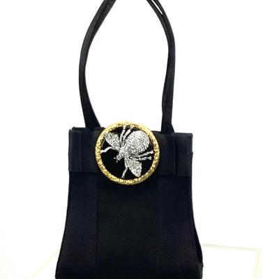 406 Bee BB Black Purse with rhinestones