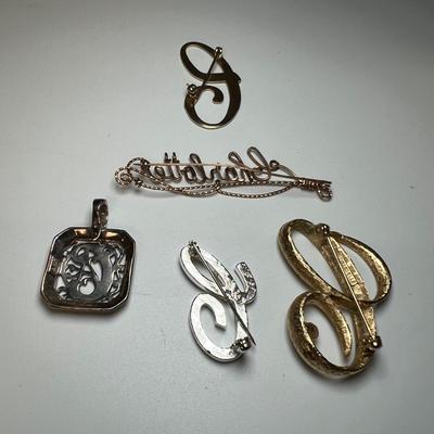 Letter "C" Necklaces, Earrings, Brooches Inc. 925 (B4-RG)