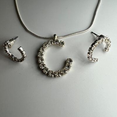 Letter "C" Necklaces, Earrings, Brooches Inc. 925 (B4-RG)