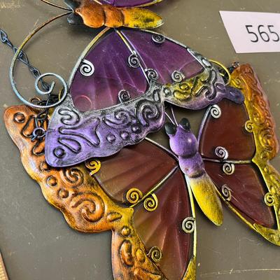 Plastic & Metal Butterfly window decor
