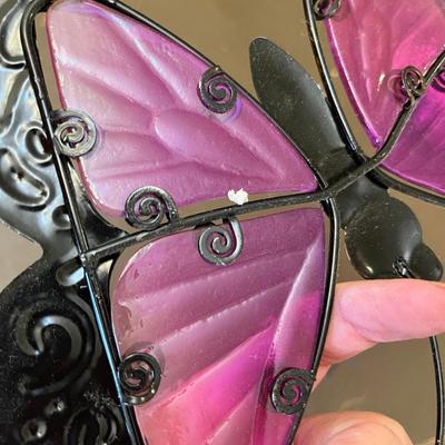 Plastic & Metal Butterfly window decor
