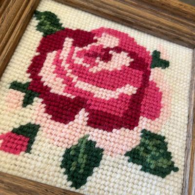 Crewel Floral Art work