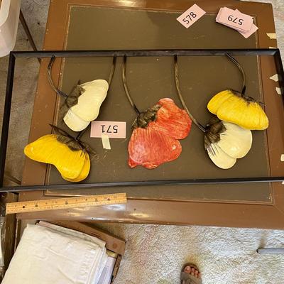 Large metal Poppies Wall plaque!