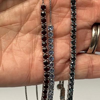 Black Spinel, Garnet, & More 925 Bracelets Plus Rings (B4-RG)