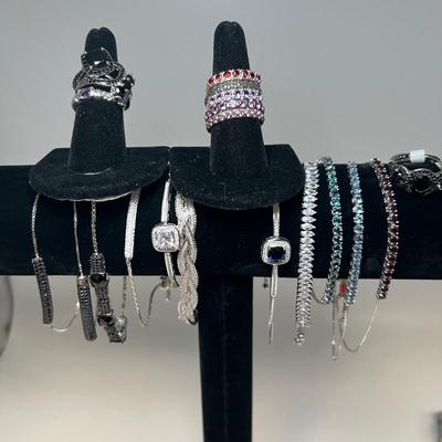 Black Spinel, Garnet, & More 925 Bracelets Plus Rings (B4-RG)