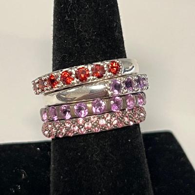 Black Spinel, Garnet, & More 925 Bracelets Plus Rings (B4-RG)