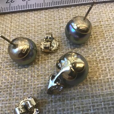 RM Johnson Co 925 Earrings and Faux Diamond 925 Pendant Pistachio Designer Set
