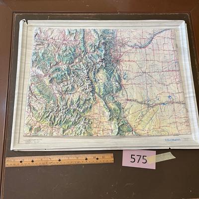 Vintage topographical map of Colorado