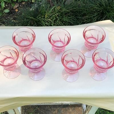 Jamestown Pink cordial glasses set of 7