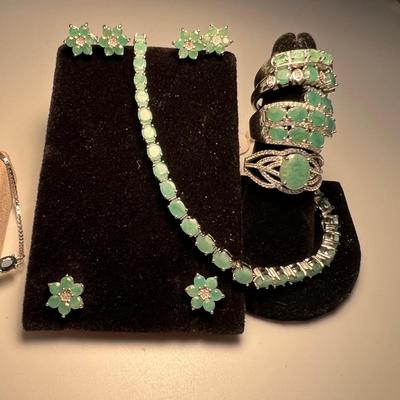Emeralds & Sapphires on 925 (B4-RG)