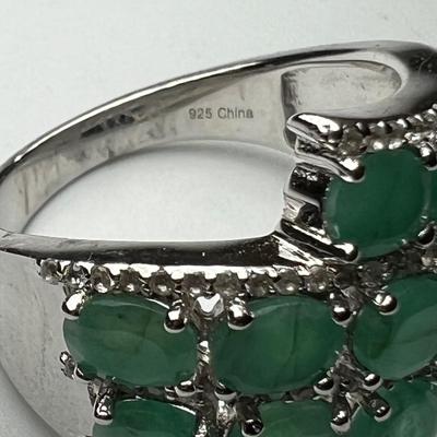 Emeralds & Sapphires on 925 (B4-RG)