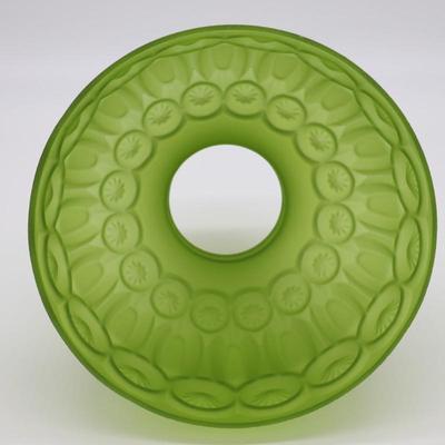 Beautiful Antique Green Glass Kerosene Shade