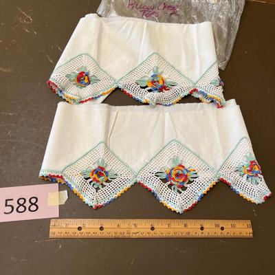Pillow case crochet ends only