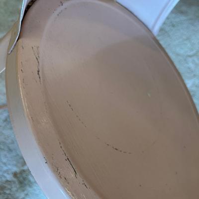 Vintage Pink metal stool
