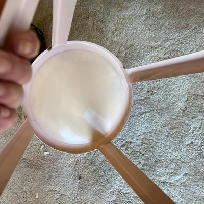 Vintage Pink metal stool