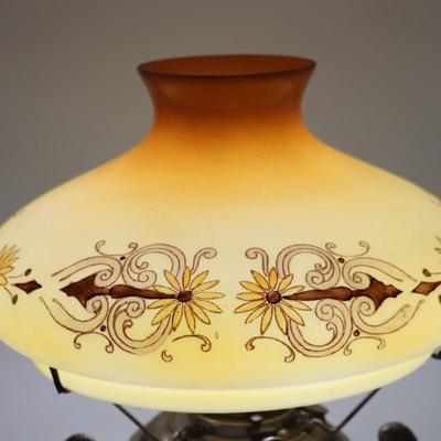 Antique Tam O Shanter Kerosene Lamp Shade Attributed to Handel