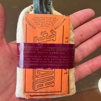 Vintage tobacco bag Bull Durham Sealed with tax stamp