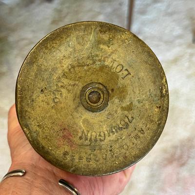 WW1 Trench Art US Navy 75mm Shell Casing Vase